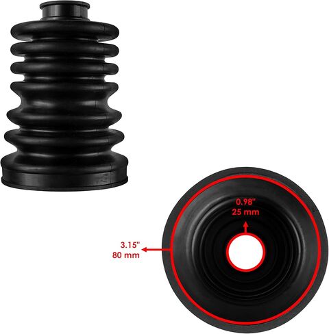 Caltric Rear Axle Inner Outer CV Boot Kit 2 Sets Compatible With John Deere XUV620i XUV625i Gas in Saudi Arabia