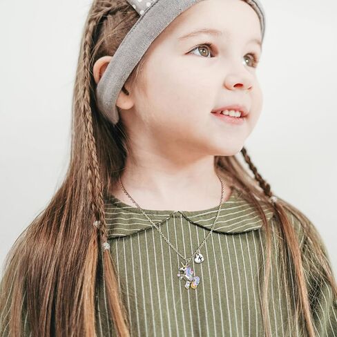 Unicorn Necklace Gifts for Girls - Colorful Initial Unicorn Necklace for Girls Teens Little Girl Jewelry Birthday Gifts in Kuwait