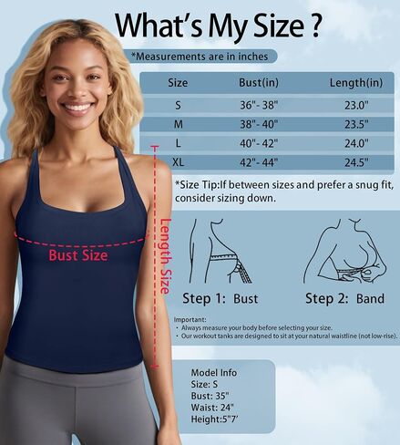 Built in Bra Tank Tops for Women - Sleeveless Camisole Y2K Ribbed Scoop Neck Racerback Workout Casual Longline in Saudi Arabia