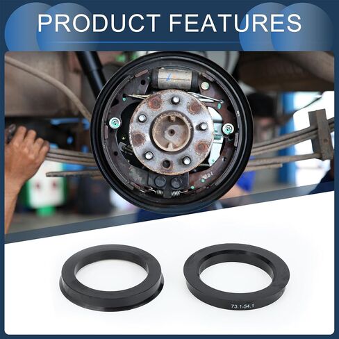 حلقات محور مركزية ، 54.1mm id 73.1mm OD Car Rifrings ABS بلاستيك أسود ، 4 مساءً in Kuwait