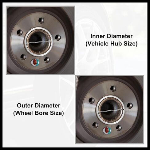 4pcs OD 73.1mm إلى ID 68.1mm Aluminium Car Car Hub Rings Centric Wheel Ring in Kuwait