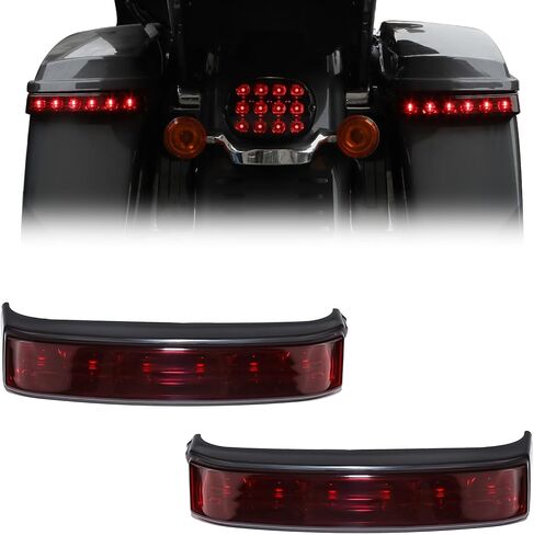 LED SADDLEBAG TAIL LIGHTS FOR HARLEY ، SADDLEBAG Running Brake Light Light LAMP FOR HARLEY TOURING ROAD ROAD GLIDE KING CVO Electra Glide Ultra Limited 2014-2022 Accessories (Smoke Shell) in Saudi Arabia