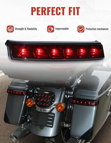 LED SADDLEBAG TAIL LIGHTS FOR HARLEY ، SADDLEBAG Running Brake Light Light LAMP FOR HARLEY TOURING ROAD ROAD GLIDE KING CVO Electra Glide Ultra Limited 2014-2022 Accessories (Smoke Shell) in Saudi Arabia