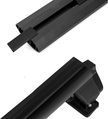 رف سقف عالمي سميك من قضبان الألومنيوم ، رف سقف قابل للتعديل قابل للتعديل متوافق مع السيارة بدون قضبان جانبية ， 255 رطلاً سعة الحمل ， أسود in Kuwait