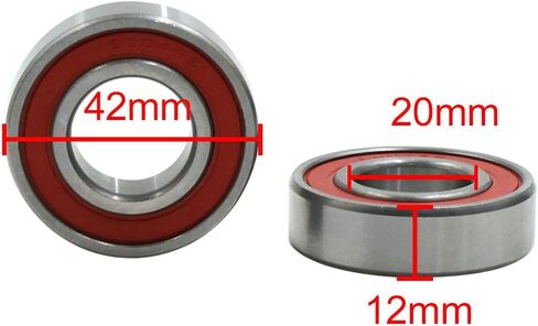 uxcell 2pcs 6200RS 10mm x 30mm x 9mm Double Sealed Deep Groove Ball Bearing in Saudi Arabia