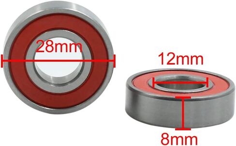 uxcell 2pcs 6200RS 10mm x 30mm x 9mm Double Sealed Deep Groove Ball Bearing in Saudi Arabia