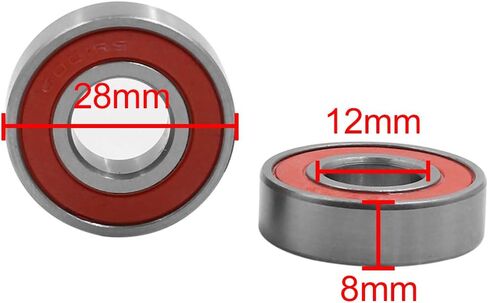 uxcell 2pcs 6200RS 10mm x 30mm x 9mm Double Sealed Deep Groove Ball Bearing in Saudi Arabia