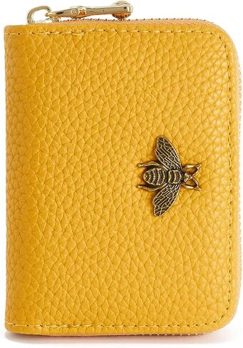 Small Women RFID Wallet Credit Card Holder, Accordion Wallet Zipper Card Case（Green） in Saudi Arabia