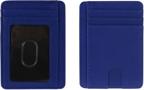 RFID Blocking Slim Wallet, Front Pocket Credit Card Holder with 8 Slots & 1 ID Window for Women and Men(Purple) in Saudi Arabia
