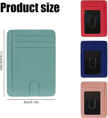 RFID Blocking Slim Wallet, Front Pocket Credit Card Holder with 8 Slots & 1 ID Window for Women and Men(Purple) in Saudi Arabia