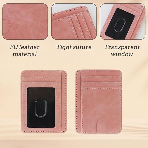 RFID Blocking Slim Wallet, Front Pocket Credit Card Holder with 8 Slots & 1 ID Window for Women and Men(Purple) in Saudi Arabia