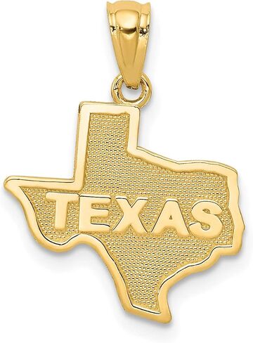 14k Solid Gold State of Texas Pendant in Saudi Arabia