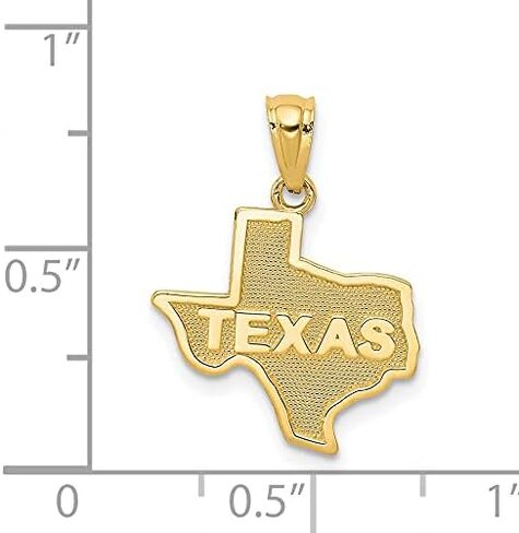 14k Solid Gold State of Texas Pendant in Saudi Arabia