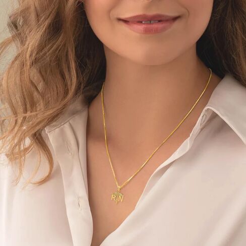 14k Yellow or White Gold RN Registered Nurse Pendant in Saudi Arabia