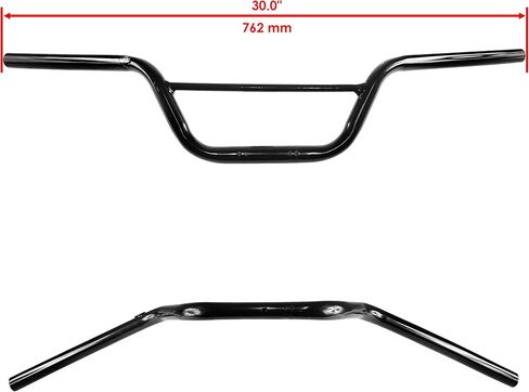 Caltric Black Handlebar Handle Bar Compatible with Yamaha Warrior 350 YFM350X 1987 1988 1989 1990-2001 in Saudi Arabia