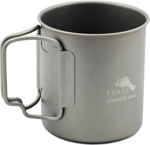 TOAKS Titanium Camping Cup 450ml (CUP-450 with Lid) in Saudi Arabia