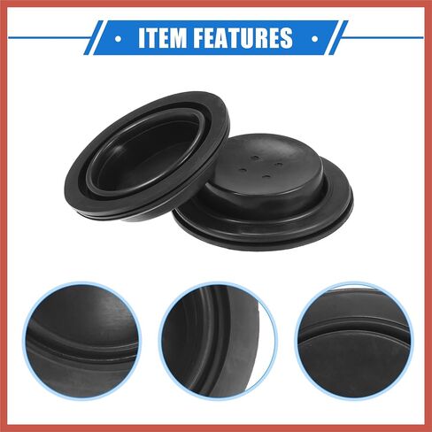 ACROPIX 2 Pcs Car Headlight Housing Dust Seal Cap, 65mm Universal for Aftermarket Headlamp Xenon Light LED Durable Rubber Black Car Parts in Saudi Arabia