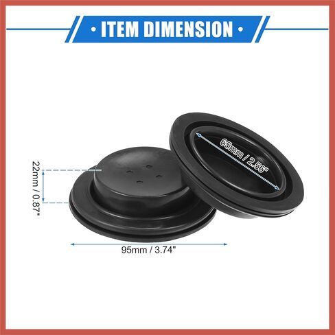 ACROPIX 2 Pcs Car Headlight Housing Dust Seal Cap, 65mm Universal for Aftermarket Headlamp Xenon Light LED Durable Rubber Black Car Parts in Saudi Arabia