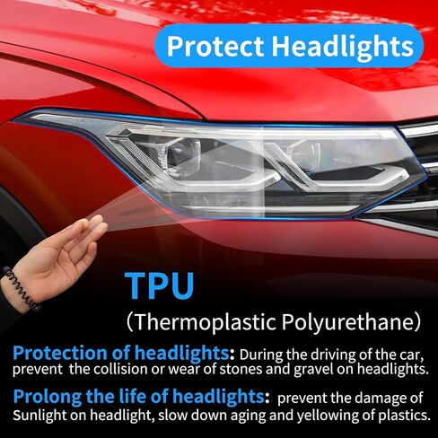 فيلم حماية المصباح الأمامي للسيارة لـ VW Tiguan 2022 2023 2024 Auto Accessories Rescensy Vinyl Decoration Outsid in Saudi Arabia