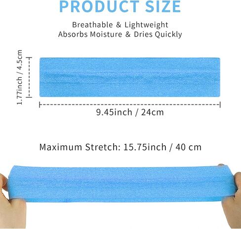 Sweat Bands Headbands for Women Workout, Soft Sweat Wicking Stretchy Headband for Sports Running Athletic Yoga, Super Absorbent Sports Headband in Saudi Arabia