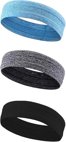 Sweat Bands Headbands for Women Workout, Soft Sweat Wicking Stretchy Headband for Sports Running Athletic Yoga, Super Absorbent Sports Headband in Saudi Arabia