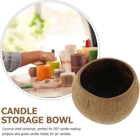 LIFKOME Coconut Shell Bowl for Candle DIY Scented Candle Holder Hawaiian Style Decor in Saudi Arabia