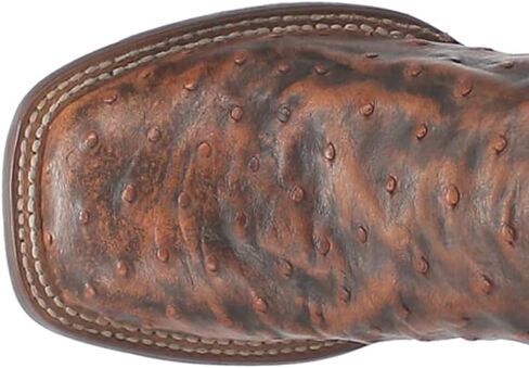 Dan Post Mens Dillinger Full Quill Ostrich Embroidered Square Toe Pull On Dress Boots Mid Calf - Brown in Saudi Arabia