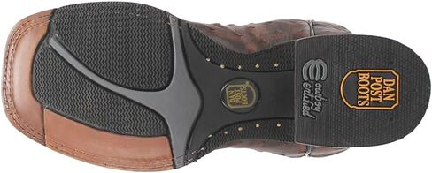 Dan Post Mens Dillinger Full Quill Ostrich Embroidered Square Toe Pull On Dress Boots Mid Calf - Brown in Saudi Arabia
