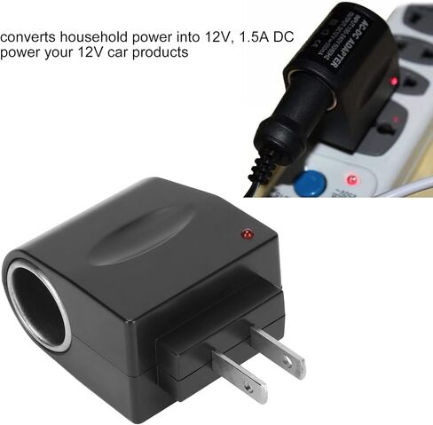 محول 12V 1.5A DC ، AC 110V 240V إلى DC 12V CAR CARATTE SOCKETTE Lighter Power Adapter ، محول توصيل محول محول محول الطاقة 18W لإلكترونيات السيارات الصغيرة (قابس الولايات المتحدة) in Kuwait