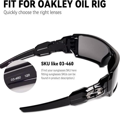2 Pairs of Replacement Lenses for Oakley Oil Rig Sunglasses in Saudi Arabia