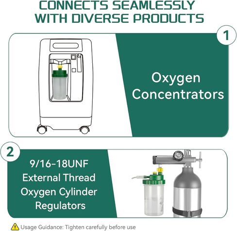 زجاجة مرطب الأكسجين لمركح الأكسجين ومنظمات أسطوانات الأكسجين مع منفذ النزع ، زجاجة مرطب مُثبّة للأوكسجين مع موصل خرطوم قياسي in Kuwait