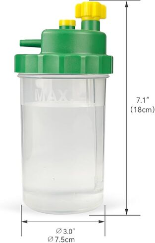 زجاجة مرطب الأكسجين لمركح الأكسجين ومنظمات أسطوانات الأكسجين مع منفذ النزع ، زجاجة مرطب مُثبّة للأوكسجين مع موصل خرطوم قياسي in Kuwait