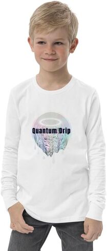 Quantum Drip Youth Long Sleeve Shirt Ai Ai Ai street for Kids Galaxy Inspired Limited Edition Drop in Saudi Arabia