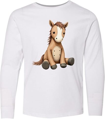 inktastic Cute Horse Youth Long Sleeve T-Shirt in Saudi Arabia