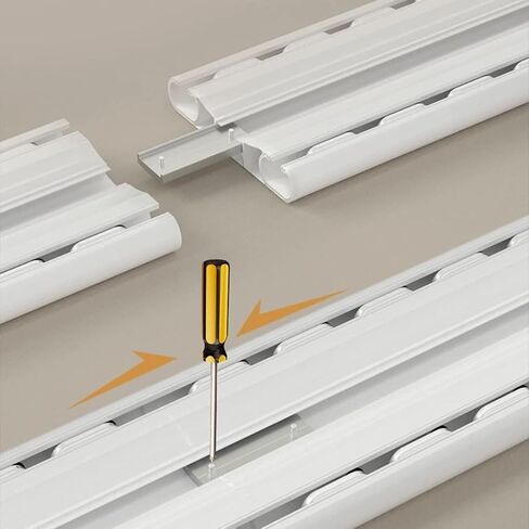 Double Curtain Track, Curtain Track Silent Hidden Heavy Duty Curtain Rail Track Curtain Tracks and Fittings, Suitable for Living Room Bathroom(Champagne,590cm/232.3in) in Saudi Arabia