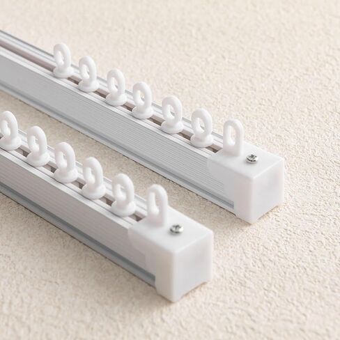 Double Track Blackout Ceiling Curtain Rod Set for Windows, Thickened Silent Room Divider Curtains, Privacy Rails for Open Spaces, 500cm (4 x 125cm) in Saudi Arabia