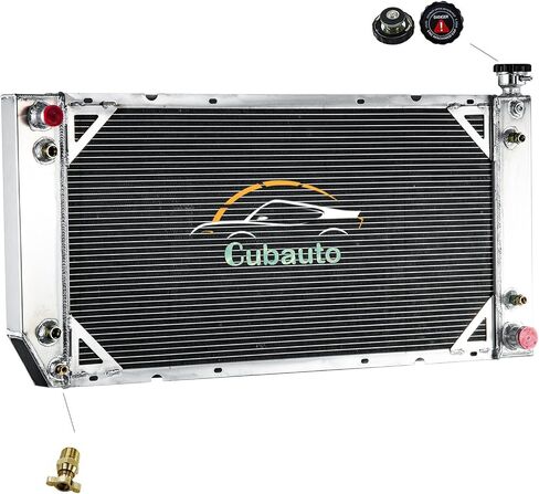 Aluminum Radiator For 1994-2000 Chevy/GMC C1500 C2500 C3500 K1500 K2500 K3500 Suburban Tahoe Yukon for Cadillac Escalade Pickup 5.7L 7.4L V8,3 Row Automotive Replacement Engine Radiator in Saudi Arabia