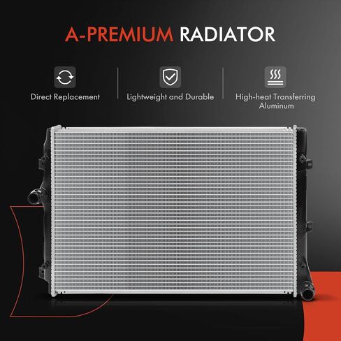 A-Premium Engine Coolant Radiator Assembly Compatible with Volkswagen Passat 2012 2013 2014 2.0L in Saudi Arabia