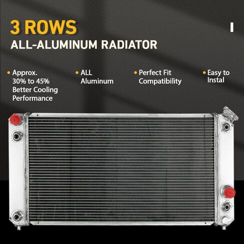4.3 Aluminum Radiator For 1986-2005 Chevy Blazer S10, 1996-2004 GMC Jimmy 4.3L V6 Engine CC1826, 3 Row Radiator in Saudi Arabia