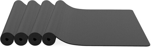 Tangkula 15.5 x 7.7 FT Garage Floor Mat Pack of 4, 7 mm Thickened PE Flooring Rolls for Under Car, Cuttable Diamond-Plate Protector Mat for Parking Lots, Gym, Warehouse, Cargo Container in Saudi Arabia