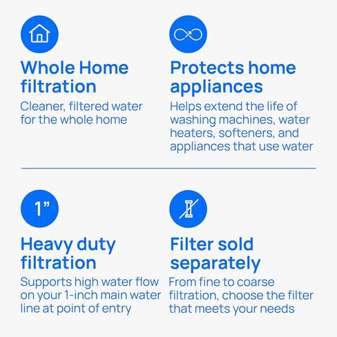 Culligan WH-S200-C نظام تنقية المياه الرواسب للمنزل بالكامل، (شفاف، أسود، أزرق) in Kuwait