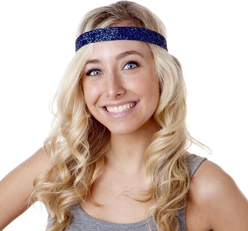Hipsy Women's No Slip Navy Blue Bling Glitter Team Sports Multi Packs in Kuwait