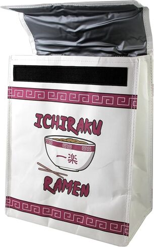 JUST FUNKY Naruto Shippuden Ichiraku Lunch Bag, featuring Ramen Bowl Art, 11" x 8.27" x 4.33 Lunch Box, Anime, Shonen Jump, Food, Hidden Leaf Village, Ninja Way in Saudi Arabia