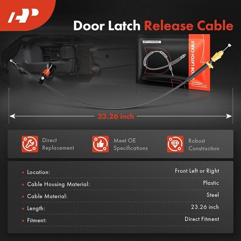 A-Premium 23.26 inch Door Latch Release Cable Compatible with Chevrolet Silverado 1500 2010-2013, Silverado 2500 3500 HD 2010-2014 & GMC Sierra 1500 2010-2013, Sierra 2500 3500 HD, Front Left or Right in Saudi Arabia