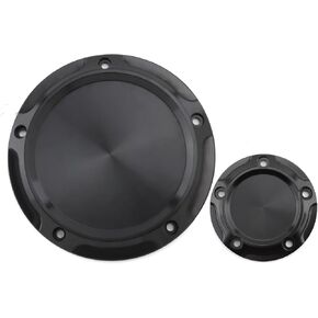 Derby Cover Timing Timer Cover Bevel Cut Fit for Harley 1999-2015 Touring Electra Glides Road Glides Road Kings Street Glides Trikes 99-2017 Dyna Street Bob Softail Fat Boy Breakout (Black) in Saudi Arabia