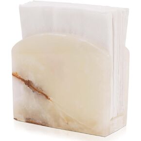Travertine Marble Handmade Napkin Holder - Coffee And Dining Table - Napkin Holder for Table - Simple And Modern Home & Kitchen Countertop in Saudi Arabia