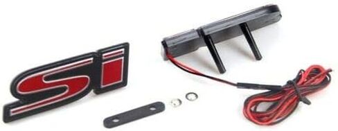 3D LED Red SI Badge Emblem Light Front Grille Ornament Emblem For Honda Civic in Saudi Arabia