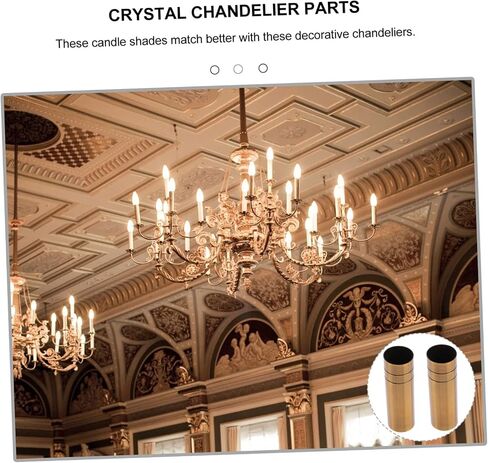 Chandelier Light Base Sleeve for DIY Crystal Chandelier 2pcs Candelabra Base Cover Sturdy Metal Lamp Tube Elegant Design for Home Decor in Saudi Arabia