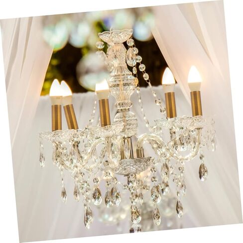 Chandelier Light Base Sleeve for DIY Crystal Chandelier 2pcs Candelabra Base Cover Sturdy Metal Lamp Tube Elegant Design for Home Decor in Saudi Arabia