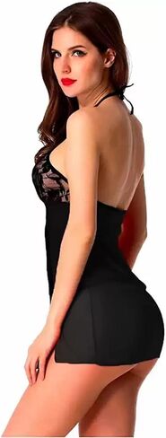 Ignoto Babydoll Lingerie للنساء || ملابس ليلية ، فستان دمية طفل في شهر العسل للسيدات || 132-blk أسود in Saudi Arabia